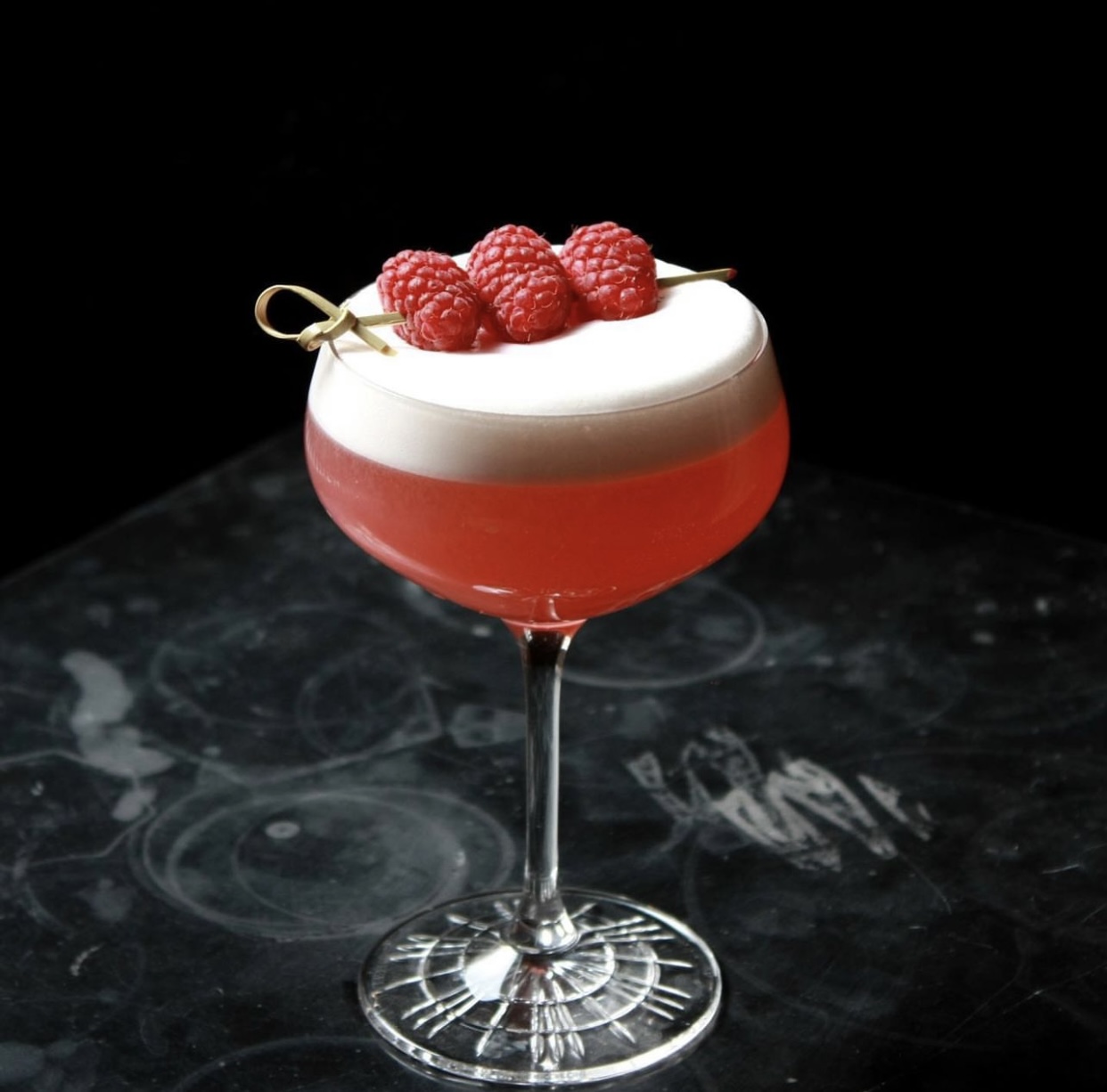 Signature cocktail close-up