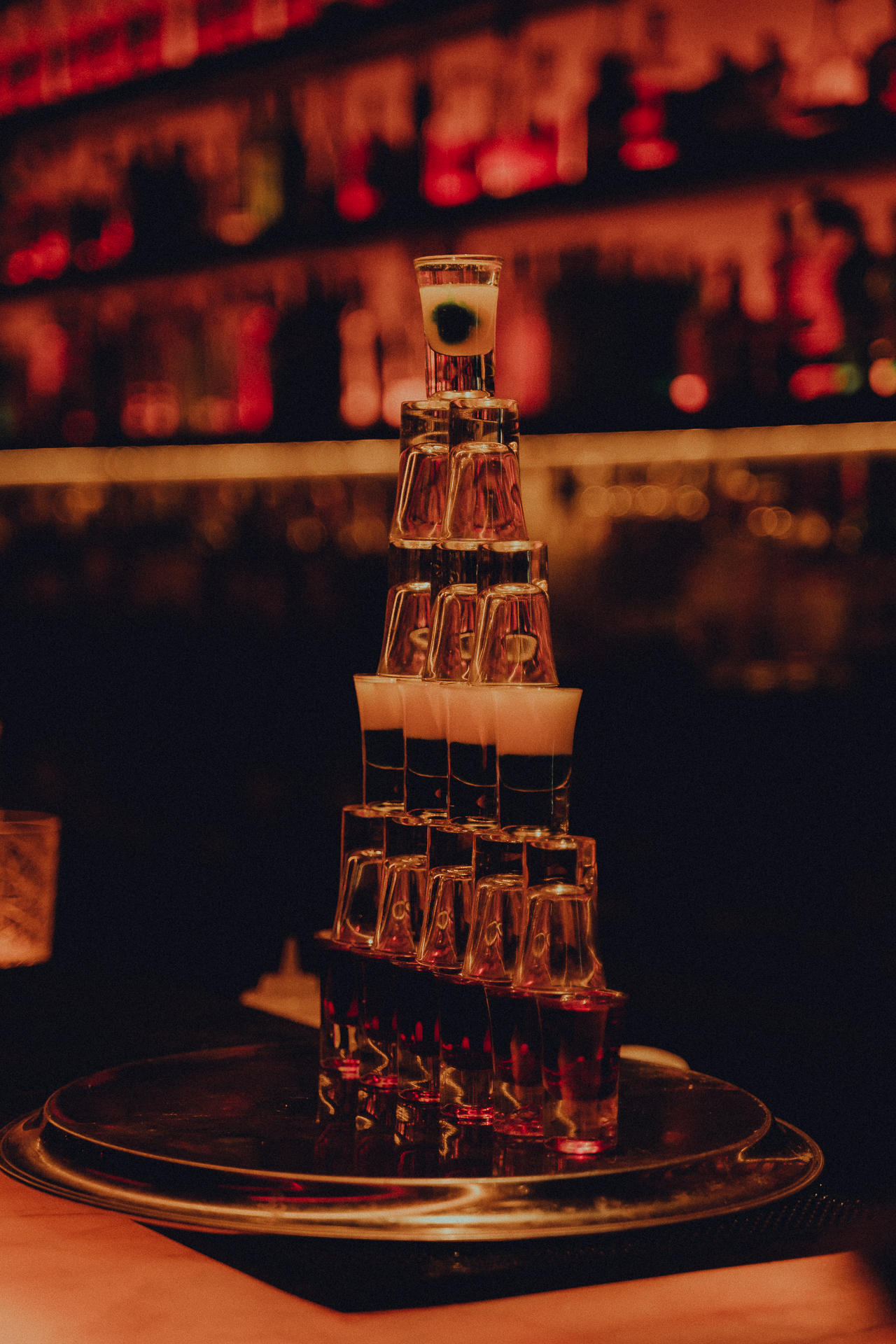 Shot tower cocktail display